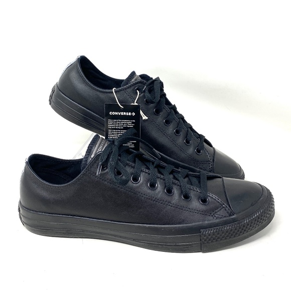 Converse Other - Converse Ctas Low Top Black Leather Wedding Men’s Sneakers Custom A02251C-BLK